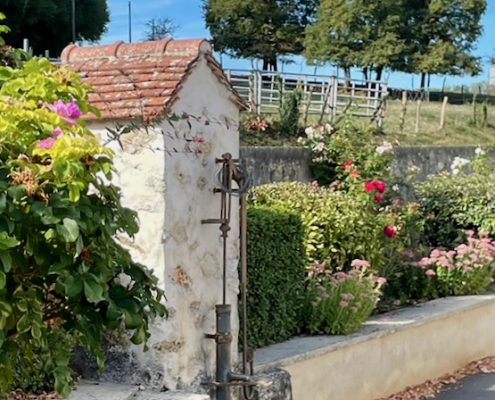 La Celle sous Montmirail – Pompe devant la mairie